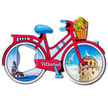 Istanbul Themed UV Bicycle Shaped Bottle opener - 4