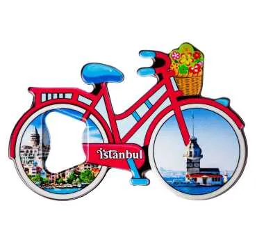 Istanbul Themed UV Bicycle Shaped Bottle opener - 10