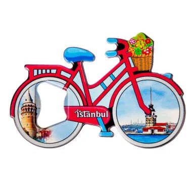 Istanbul Themed UV Bicycle Shaped Bottle opener - 11