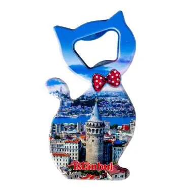 Istanbul Themed UV Cat Shaped Bottle Opener - 5