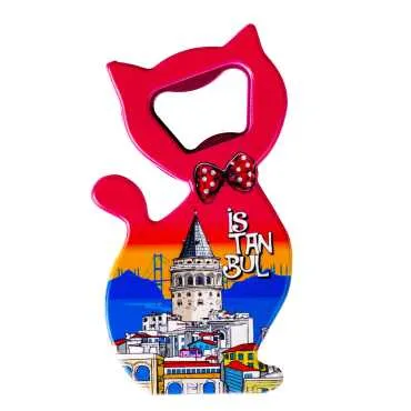 Istanbul Themed UV Cat Shaped Bottle Opener - 9