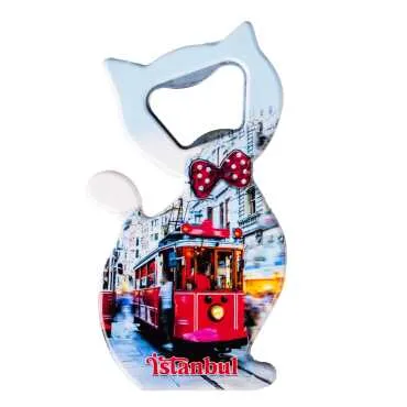 Istanbul Themed UV Cat Shaped Bottle Opener - 11