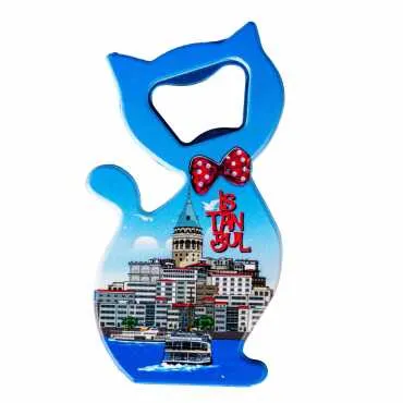 Istanbul Themed UV Cat Shaped Bottle Opener - 13