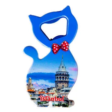 Istanbul Themed UV Cat Shaped Bottle Opener - 17