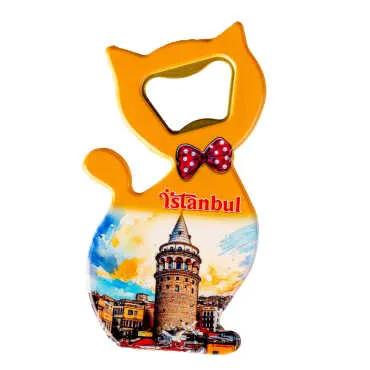 Istanbul Themed UV Cat Shaped Bottle Opener - 18
