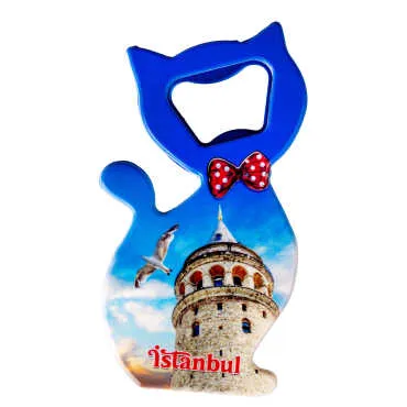 Istanbul Themed UV Cat Shaped Bottle Opener - 20