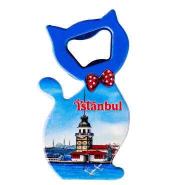 Istanbul Themed UV Cat Shaped Bottle Opener - 21