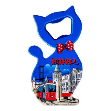 Istanbul Themed UV Cat Shaped Bottle Opener - 23