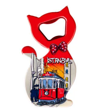 Istanbul Themed UV Cat Shaped Bottle Opener - 4