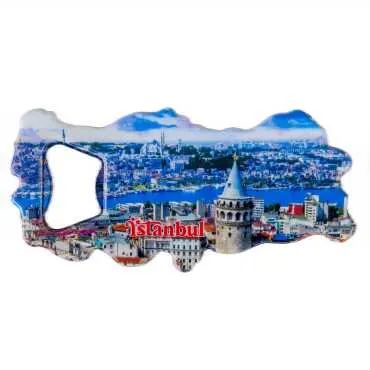 Istanbul Themed UV Map Shaped Bottle Opener - 3