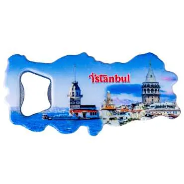 Istanbul Themed UV Map Shaped Bottle Opener - 5