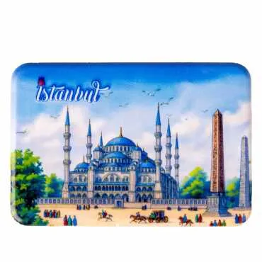 Istanbul Themed Customised UV Printed Plastic Base Rectangle Fridge Magnet 80x50 mm - 14