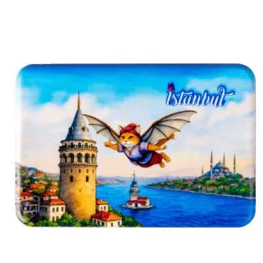 Istanbul Themed Customised UV Printed Plastic Base Rectangle Fridge Magnet 80x50 mm - 15