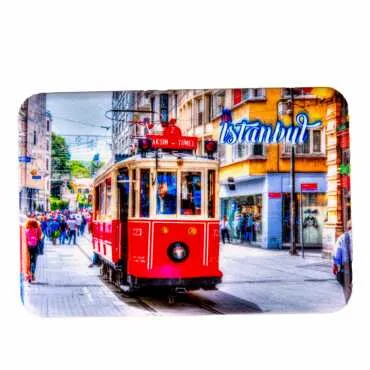 Istanbul Themed Customised UV Printed Plastic Base Rectangle Fridge Magnet 80x50 mm - 4