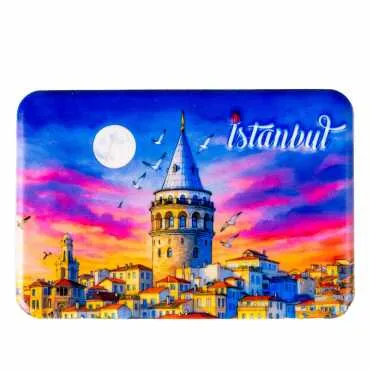 Istanbul Themed Customised UV Printed Plastic Base Rectangle Fridge Magnet 80x50 mm - 8