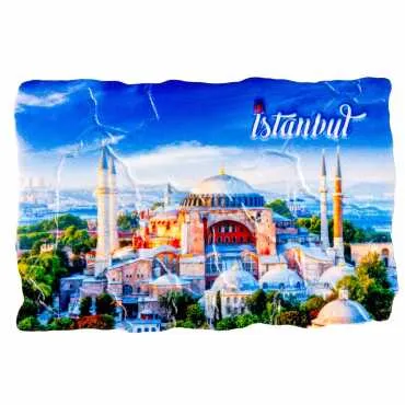 Toptan İstanbul Temalı Uv Baskılı Mozaik Magnet 80x50 mm