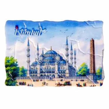 Istanbul Themed Customised UV Printed Plastic Base Mosaic Pattern Rectangle Fridge Magnet 80x50 mm - 8