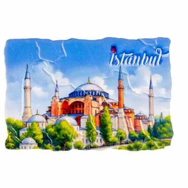 Istanbul Themed Customised UV Printed Plastic Base Mosaic Pattern Rectangle Fridge Magnet 80x50 mm - 9