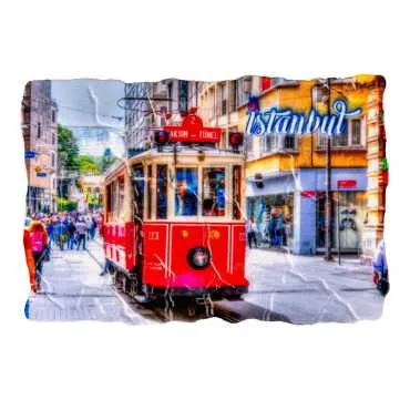 Istanbul Themed Customised UV Printed Plastic Base Mosaic Pattern Rectangle Fridge Magnet 80x50 mm - 13