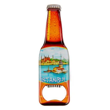Toptan İstanbul Temalı Myros Metal Bira Şişesi Açacak Magnet 130x39 mm - 15