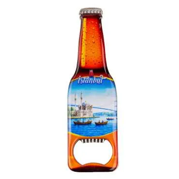 Toptan İstanbul Temalı Myros Metal Bira Şişesi Açacak Magnet 130x39 mm - 18