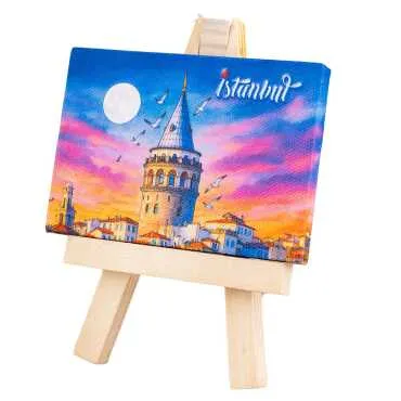 İstanbul Temalı Kanvas Şövale Tablo 70x100 mm - 4