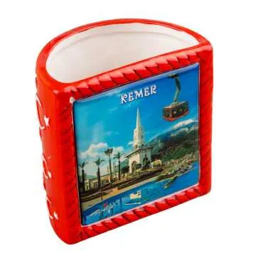 Kemer Themed Ceramic Moon & Star Pencil Holder