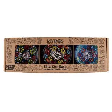 8 Cm Embossed Triple Bowl - Standart - 5