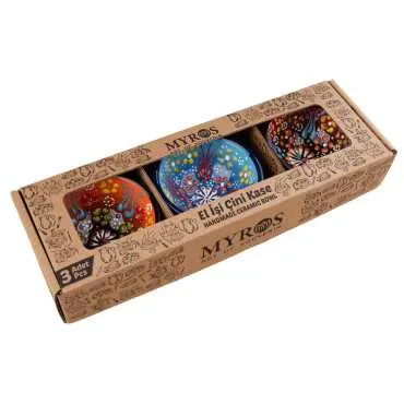 8 Cm Embossed Triple Bowl - Standart - 7