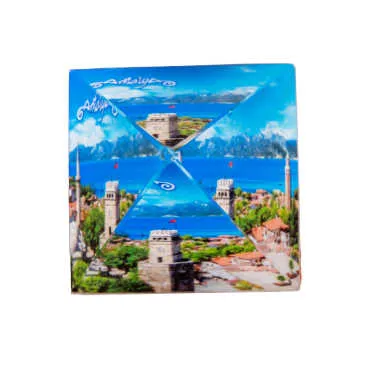 Antalya Temalı Piramit Kağıt Ağırlığı 4 cm - Standart - 3