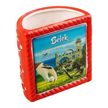 Belek Temalı Myros Seramik Ayyıldız Kalemlik