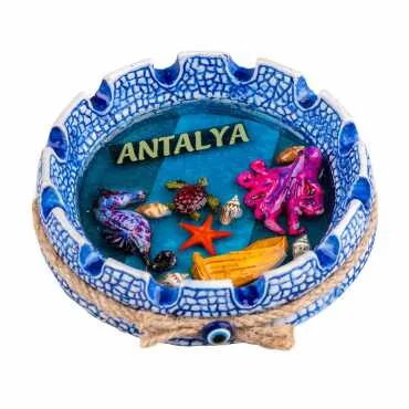 Antalya Temalı İPLİ YUVARLAK POLYESTER BÜYÜK KÜLLÜK