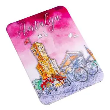 Antalya Bölgesi Temalı Deniz Kabuğu Tabak Magnet 73 mm - 7