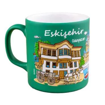 Toptan Eskişehir Temalı Seramik Renkli Baskılı Kupa 82x90 mm - 9