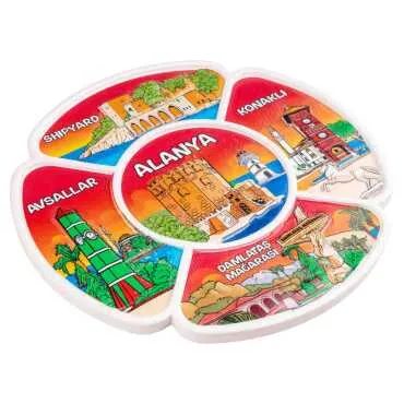 Alanya Temalı MYROS 20 CM UV POLYESTER TABAK - 4