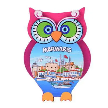 Marmaris Themed Wooden Customised 2D Souvenir Fridge Magnet - 20
