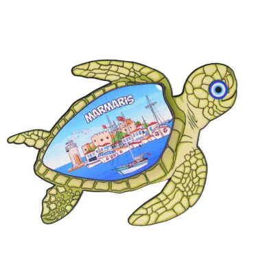 Marmaris Themed Wooden Customised 2D Souvenir Fridge Magnet - 23