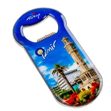 İzmir Temalı Myros Metal Klasik Açacak Magnet 90x45 mm