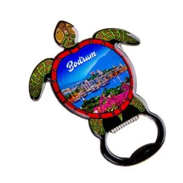Bodrum Temalı Myros Metal Kaplumbağa Açacak Magnet 103x75 mm - 5