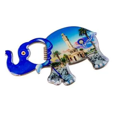 İzmir Temalı Myros Metal Büyük Fil Açacak Magnet 100x60 mm - Standart - 2