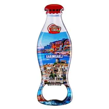 Ayvalık Bölgesi Temalı Myros Metal Kola Şişesi Açacak Magnet 120x41 mm