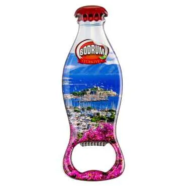 Bodrum Temalı Myros Metal Kola Şişesi Açacak Magnet 120x41 mm - Standart
