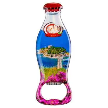 Kuşadası Temalı Myros Metal Kola Şişesi Açacak Magnet 120x41 mm - 2