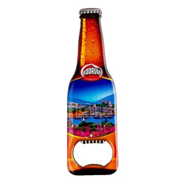 Bodrum Temalı Myros Metal Bira Şişesi Açacak Magnet 130x39 mm