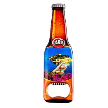 Kuşadası Temalı Myros Metal Bira Şişesi Açacak Magnet 130x39 mm