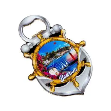 Bodrum Temalı Myros Metal Çapa Açacak Magnet 105x72 mm - 5