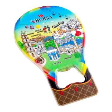 Bursa Temalı Myros Metal Balon Açacak Magnet T 102x73 mm - Standart - 2