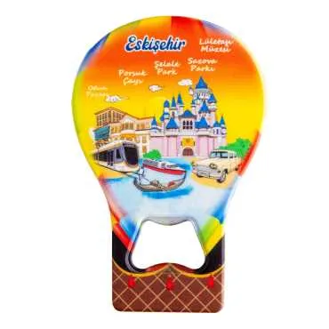 Eskişehir Temalı Myros Metal Balon Açacak Magnet T 102x73 mm