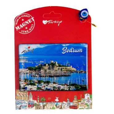 Bodrum Temalı Myros Kartonetli Magnet