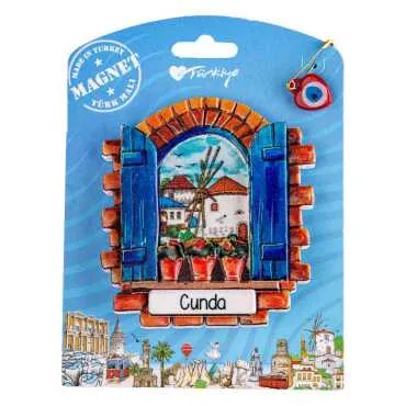Cunda Temalı Kartonetli Uv Polyester Magnet